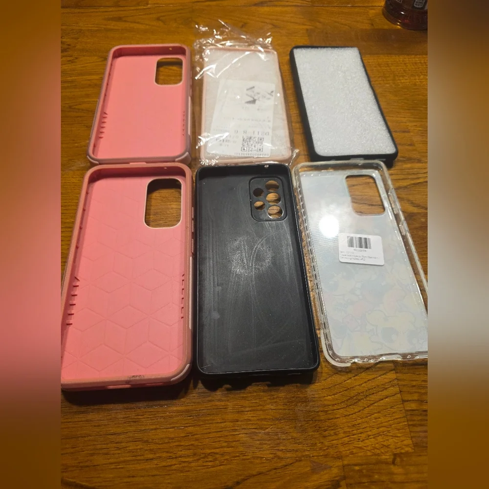 Lot Of 6 Phone Cases For Galaxy A52 (New & Used) Pink, Kuromi, Powerpuff, Sanrio